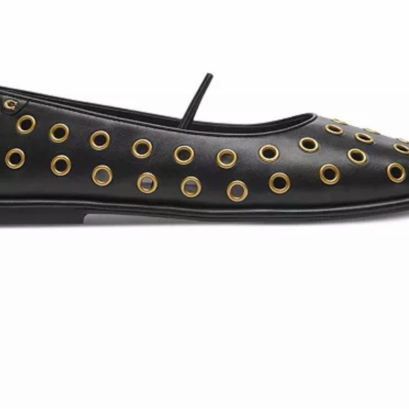 Coach Black Flats with Gold Accents - Picture 8 of 9